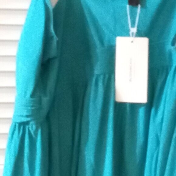 NWT Plus Size 28 Green Ruffled Swim Dress - Picture 4 of 4